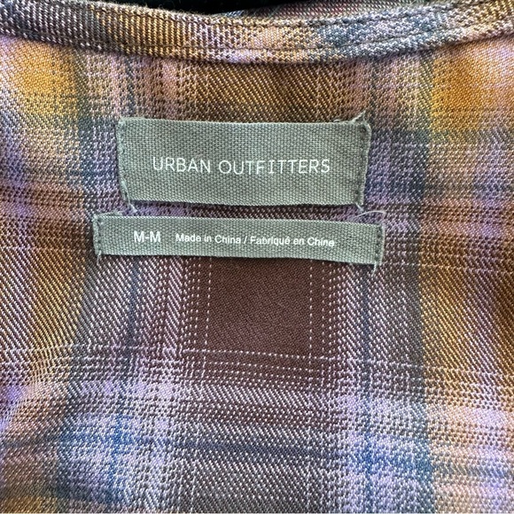 Urban Outfitters Purple Orange Brown Plaid Hook & Eye Spaghetti Strap Mini Dress - Picture 14 of 16